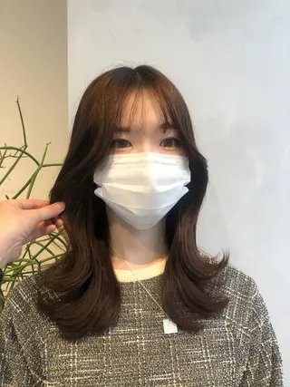 セミロング ❤︎︎韓国ヘア❤︎︎ 𝑺𝒉𝒊𝒉𝒐のヘアスタイル