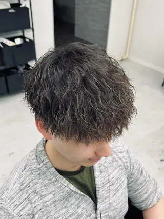 ミディアム パーマ メンズ 🏁メンズパーマ/ RYOYAのヘアスタイル
