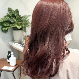 セミロング カラー 艶透明感カラー/ ルーズパーマ/田中のヘアスタイル