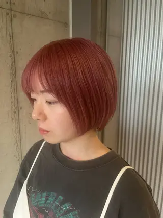 ショート カラー ヘアアレンジ ボブ×艶カラー 特化・リクト💥のヘアスタイル