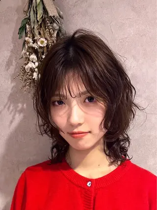ミディアム パーマ ショート/ ボブ/今井皓のヘアスタイル