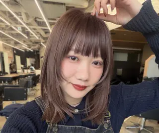 ミディアム カラー 🐢ダブルカラー🐢 透明感/このかのヘアスタイル
