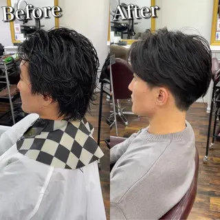 パーマ メンズ Soleria 田中慎一のヘアスタイル
