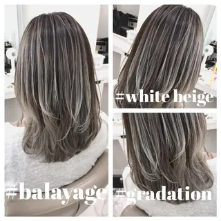 ミディアム カラー 山崎俊輔/髪質改善 /バレイヤージュのヘアスタイル