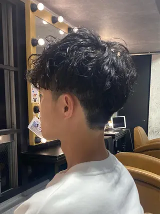 メンズ レイヤー🤍 ベージュ🤍 聖奈のヘアスタイル