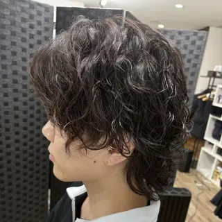 ミディアム パーマ メンズ パーマPrivate SalonNoa名駅のヘアスタイル