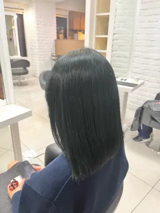 ミディアム カラー 縮毛矯正指名No.1 艶カラー/SHIMAのヘアスタイル