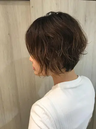 ショート カラー パーマ 店舗代表 佐藤 幸平のヘアスタイル