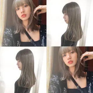ロング カラー NANAMI🩵 大人可愛い韓国ヘアのヘアスタイル
