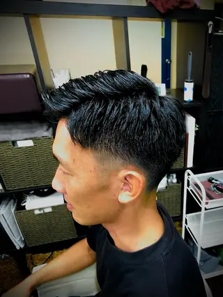 ショート カラー パーマ ヘアアレンジ メンズ men's特化　石井 貴章のヘアスタイル