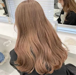 ロング カラー ヘアアレンジ 🫧モテる💗ダメー ジレスハイトーン🫧のヘアスタイル