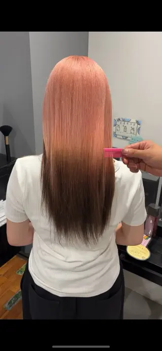 ロング カラー りんと/天神/カット モデル募集/艶カラーのヘアスタイル