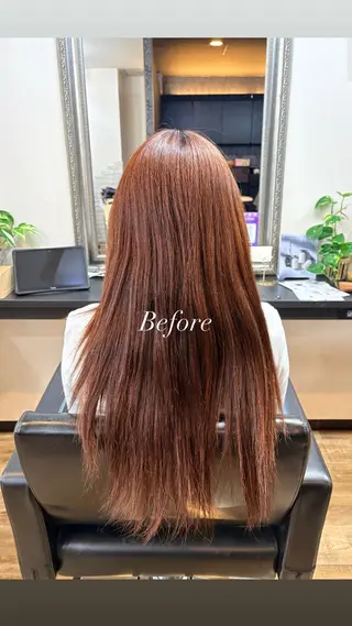ロング きむえり/髪質改善 /うねり広がり改善のヘアスタイル