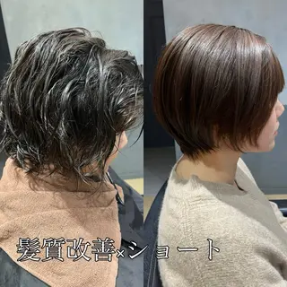 ショート ⬛️⬜️髪質改善⬛️ ⬜️藤川慎太郎のヘアスタイル