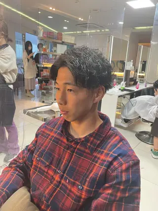 ショート カラー パーマ メンズ SHUN メンズパーマのヘアスタイル
