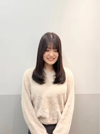 セミロング カラー ヘアアレンジ 似合わせレイヤー/ 美髪縮毛矯正/ミナエのヘアスタイル