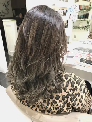 ミディアム カラー 山崎俊輔/髪質改善 /バレイヤージュのヘアスタイル