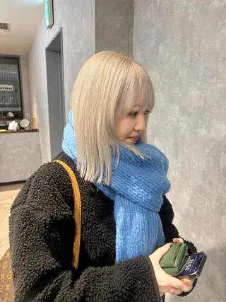 ミディアム 🌐NATSUMI 🌐【寒色カラー】のヘアスタイル