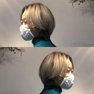 ショート カラー ヘアアレンジ 美容室sand 横浜のヘアスタイル