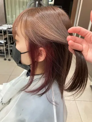 ミディアム カラー 🫧ダメージレス🫧 松下のヘアスタイル