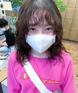 ロング パーマ 小川 光のヘアスタイル