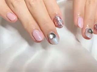 ネイル 23時まで❤︎韓国、 ワンホンネイルのネイルデザイン