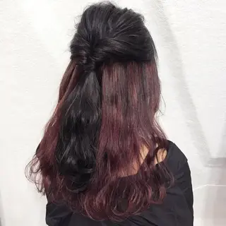 ロング カラー ヘアアレンジ K-POP好き美容師 🇰🇷Kai.Yのヘアスタイル