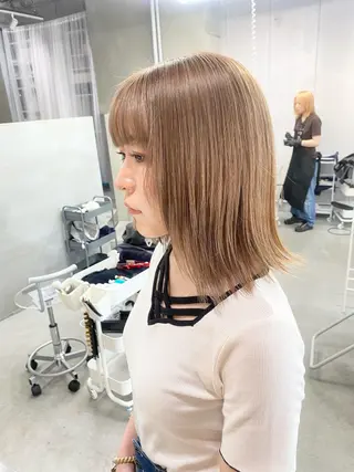 ミディアム カラー 前橋 姫奈のヘアスタイル