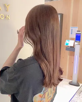 ロング カラー スキバサミを使わない カット🌼唯🌼のヘアスタイル
