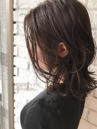 ミディアム カラー 日比 貴大/ minim hairのヘアスタイル