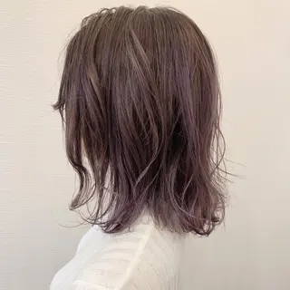 ミディアム カラー 池田 真由美のヘアスタイル