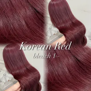 ロング カラー ヘアアレンジ 韓国レイヤーカット /韓国トレンドカラーのヘアスタイル