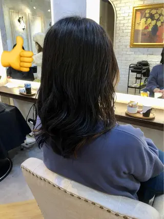 セミロング パーマ 鷺沼駅徒歩1分 キシタクのヘアスタイル