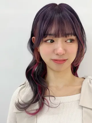 セミロング 【レイヤーカット】 キサヌキミワのヘアスタイル