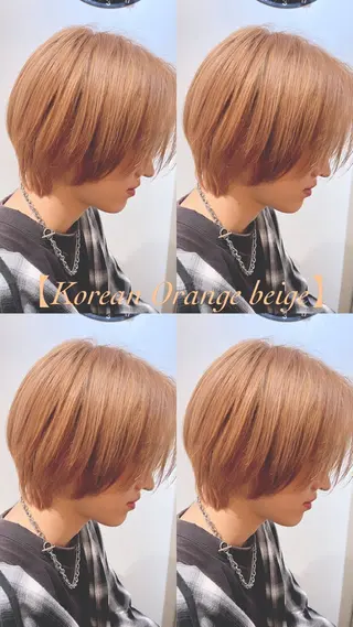 ショート 【ブロンド】【ベージ ュ系】TAKUMAのヘアスタイル