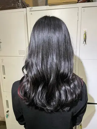 セミロング ふかたさや🌟 艶感カラー🌟のヘアスタイル