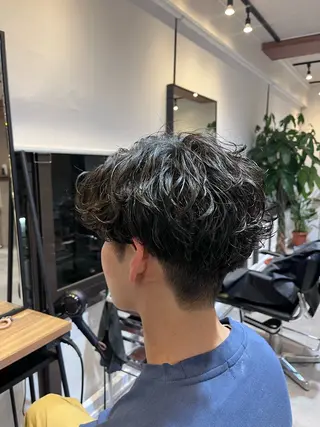 ショート パーマ メンズ elima横浜西口所属・fifth/シン🌿 透明感カラー/パーマのヘアスタイル