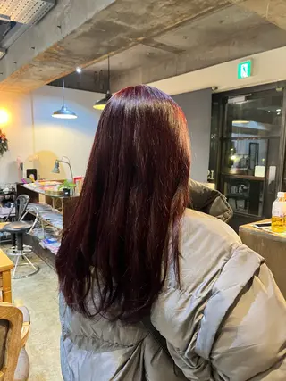 ロング カラー 松原 樹里のヘアスタイル