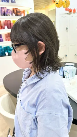 ミディアム カラー ハッシュカット/ ブリーチ/アスナのヘアスタイル
