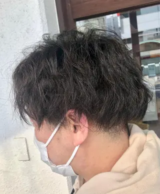 パーマ メンズ ダブルスキルエクステ /羽エクステ白石宇由のヘアスタイル