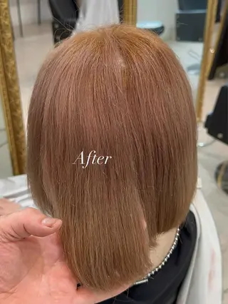 ミディアム ❤️可愛いハイトーン を造る❤️AKIRAのヘアスタイル