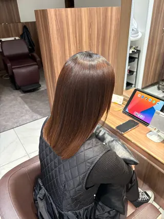 パーマ 縮毛矯正& 透明感カラー✨レオのヘアスタイル