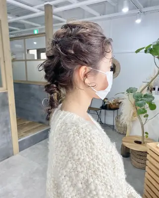 ミディアム カラー ヘアアレンジ ひなの .のその他イメージ