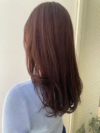 セミロング カラー ヘアアレンジ 韓国ヘアメイク🎀/ 縮毛矯正✨山本媛香のヘアスタイル