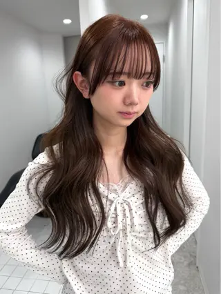 ロング カラー 大阪梅田/ イマムラミヅキのヘアスタイル