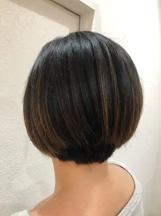 ショート 谷口ゆめ/縮毛矯正/ 大人女子/眉ワックスのヘアスタイル