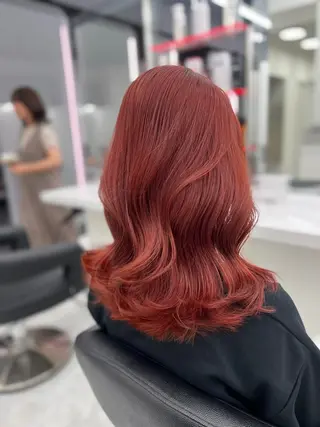 ミディアム カラー 💖似合わせカラー レイヤー💖縮毛矯正のヘアスタイル