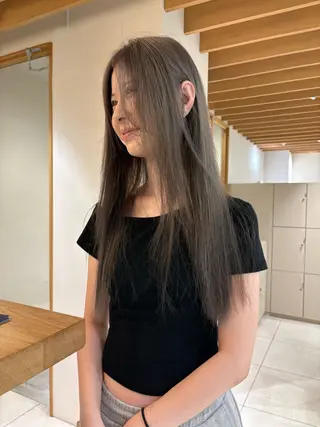 ロング カラー 似合わせカットカラー りおなのヘアスタイル