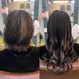セミロング カラー ヘアアレンジ LAVENDIA 初音のヘアスタイル