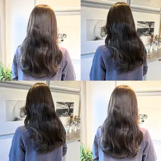 セミロング カラー カジュアルを女っぽく 𝗮𝘆𝗮𝗰𝗼のヘアスタイル